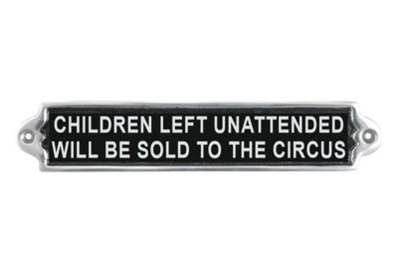 Image of Minster "children Left" Wall Plaque - Aluminium - L1 X W25 X H6 Cm