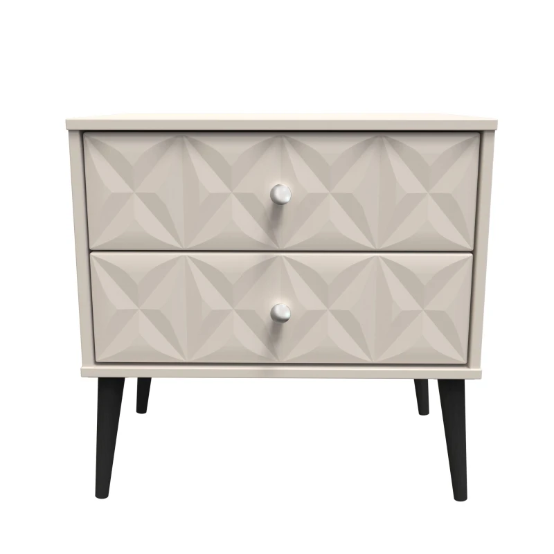 Image of Welcome Furniture Ready Assembled Pixel 2 Drawer Midi Chest In Kashmir Matt PXT009KMK
