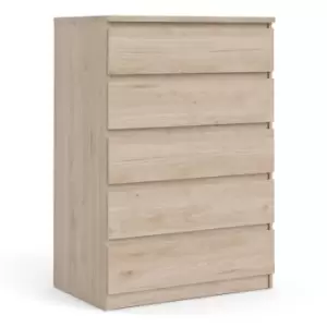 Image of Naia Chest Of 5 Drawers In Jackson Hickory Oak Effect