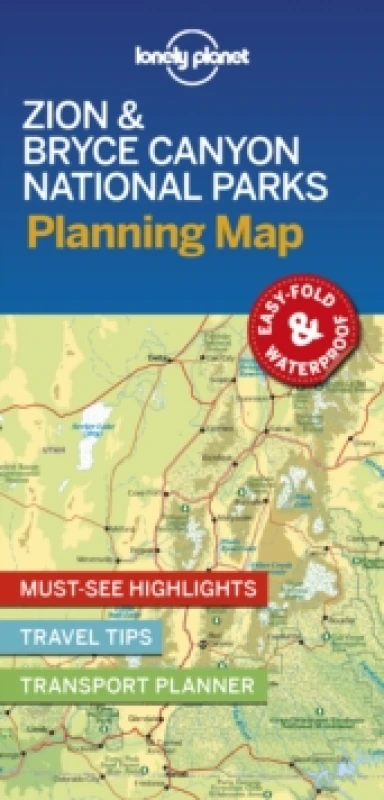 Image of Lonely Planet Zion & Bryce Canyon National Parks Planning Map Sheet map, folded