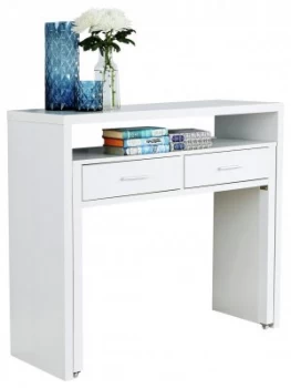 Image of Regis 2 Drawer Console Desk - White