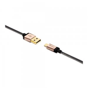 Image of Verbatim Metallic USB to Micro USB Cable (0.3m) 65200 - Gold