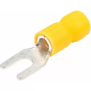Image of TruConnect 4.0mm Yellow Fork Connector Pack of 100