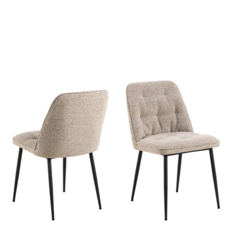 Image of Furniture To Go Brooke Dining Chair In Monza Beige Set Of 2