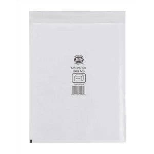 Image of Jiffy Mailmiser Size 5 Protective Envelopes Bubble lined 260x345mm White 1 x Pack of 50 Envelopes