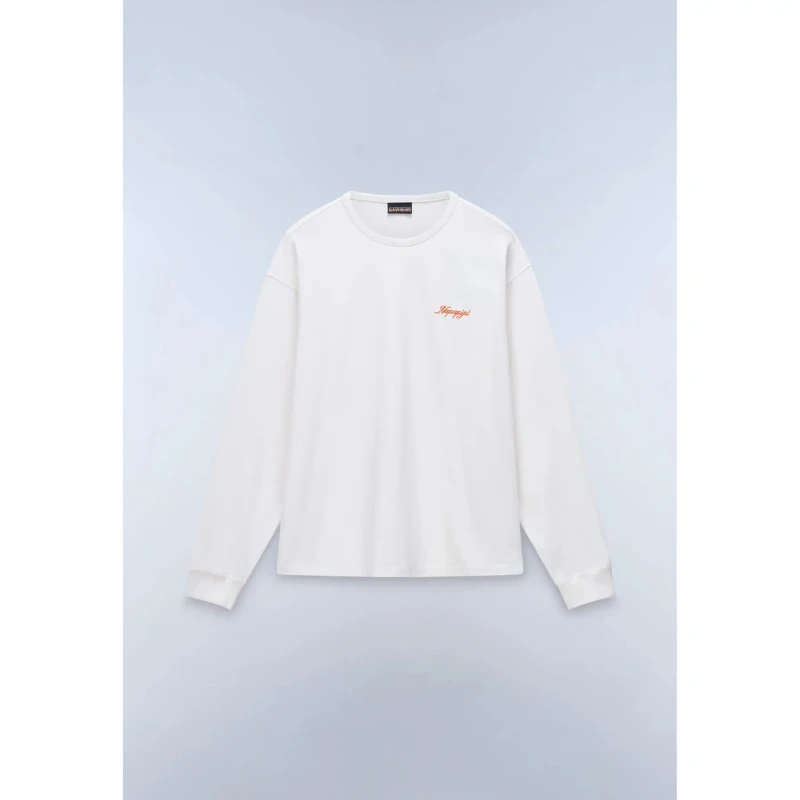 Image of Long sleeve T-Shirt Napapijri Uyuni Blanc Male S