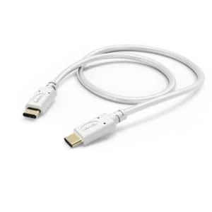 Image of Hama Charging/Data Cable, USB Type-C - USB Type-C, 1.0 m White
