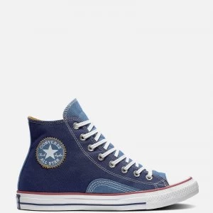 Image of Converse Mens Chuck Taylor All Star Indigo Boro Hi-Top Trainers - Midnight Navy - UK 7