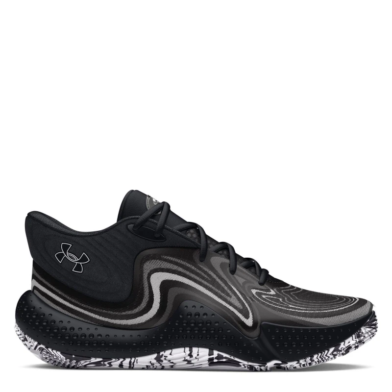 Image of Under Armour Unisex Spawn Mid Basketball Trainers Black unisex 6 (40)