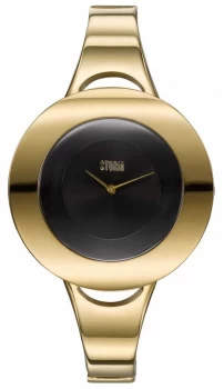 Image of STORM Centro Gold-Black Womens Gold Tone Steel Bracelet Watch