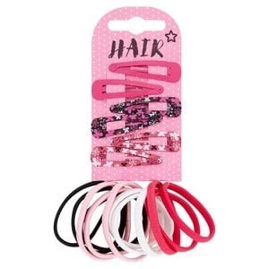 Image of Superdrug Kids Hair Clips and Bands 12 Pack