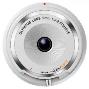 Image of Olympus 9mm f8 Fisheye Body Cap Lens - White