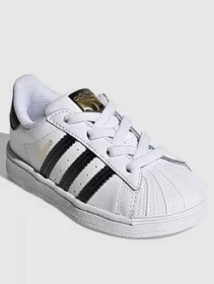 Image of Adidas Originals Superstar El Infant Trainers, White/Black, Size 5