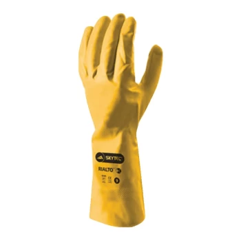 Image of Rialto 97 Yellow Nitrile Gloves - Size 9/L