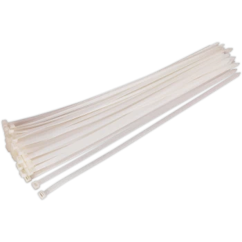 Image of Sealey White Cable Ties 650mm 12mm