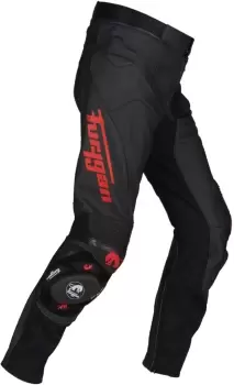 Image of Furygan Raptor Evo Motorcycle Leather Pants, black-red, Size 44, black-red, Size 44