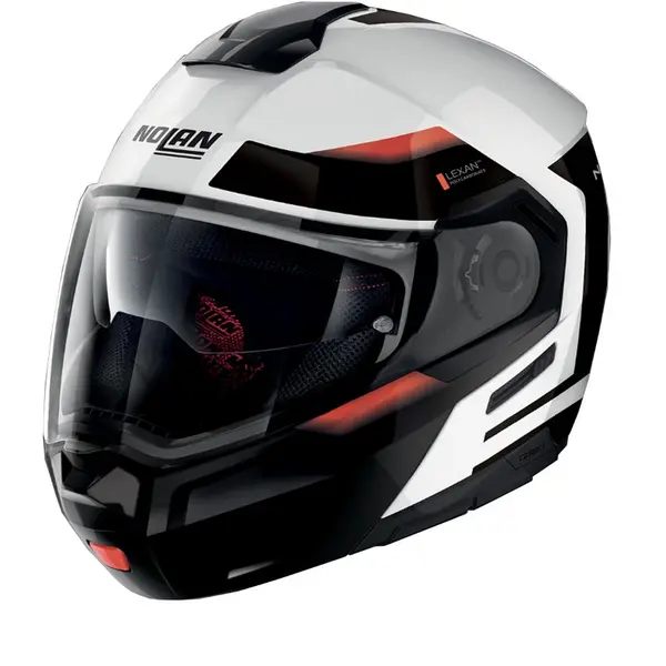 Image of Nolan N90-3 Reflector 37 Metal White ECE 22.06 Modular Helmet Size M