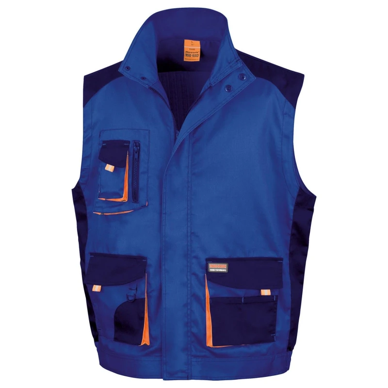 Image of Result Result Men Work-Guard Lite Gilet in Baby Blue Size: X-Small Baby Blue XS Male 5063527577481