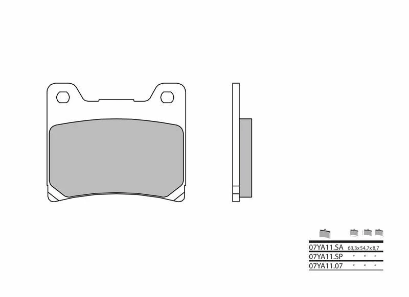 Image of Brembo S.p.A. Street Carbon Ceramic Brake pads - 07YA1107
