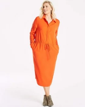 Image of Lovedrobe Lace Sleeve Detail Shirt Dress