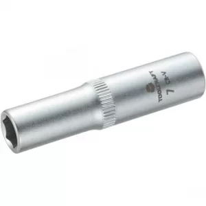 Image of Toolcraft 1/4" Drive Long Reach Socket 7mm