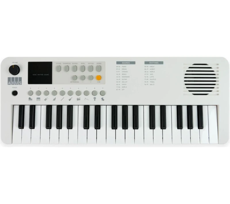 Image of AXUS AXMK37WH Electronic Keyboard - White 5060742472287