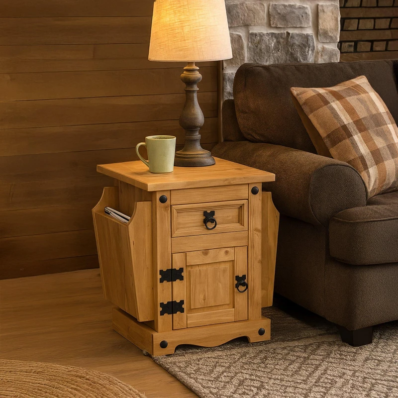 Image of Lassic Vida Designs Corona Magazine Table Pine unisex One Size