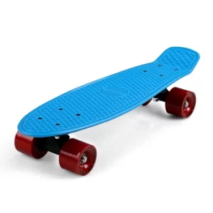 Image of 22" Retro Board Skateboard Kickboard Cruiser Complete Board Minicruiser Street Pennyboard WITH or WITHOUT LED blue red