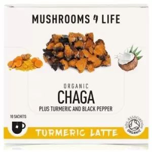 Image of Mushrooms 4 Life Organic Chaga Turmeric Latte - 10 Sachets