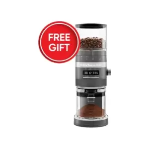 Image of KitchenAid Artisan Burr Grinder Charcoal Grey With FREE Gift