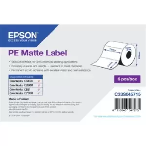 Image of Epson PE Matte Label - Die-cut Roll: 76mm x 51mm 2310 labels