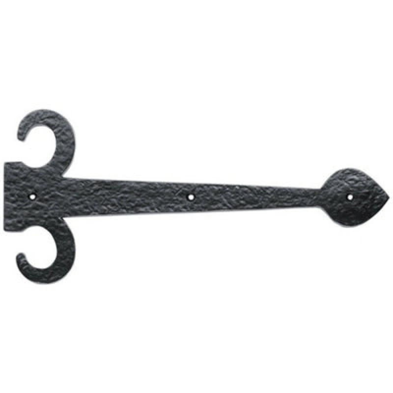 Image of Loops PAIR 380mm Ornate Sword Hinge Front Black Antique Decorative Door Plate Black