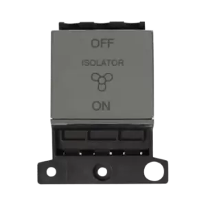 Image of Click Scolmore MiniGrid 10A 3 Pole Fan Switch Module Black Nickel - MD020BN
