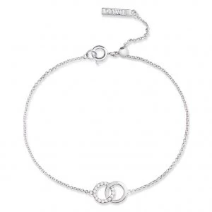 Image of Olivia Burton Bejewelled Interlink Silver Bracelet