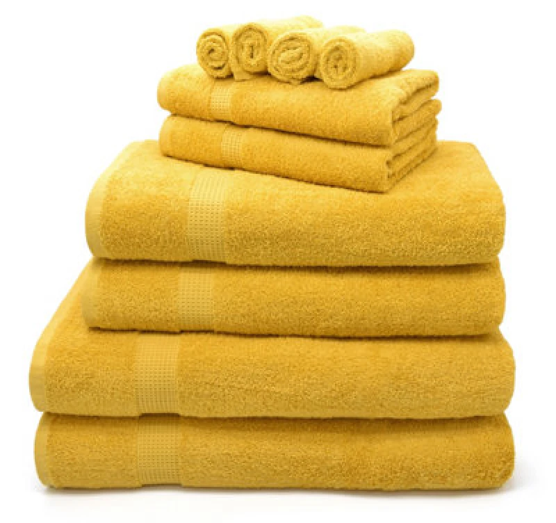 Image of Velosso Luxury 100% Egyptian Cotton Towels 550Gsm Soft & Absorbent Cotton Towels Mustard - Bath Sheet