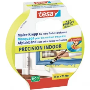 Image of tesa 56270 Precision Indoor Masking Tape Yellow 25mm x 25m