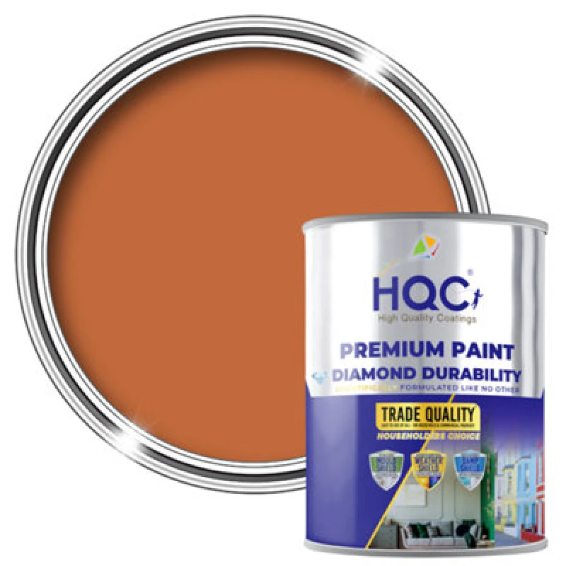 Image of Hqc Blackboard & Chalkboard Paint - Easy Clean, Writable & Erasable Surface - Terracotta - 1L