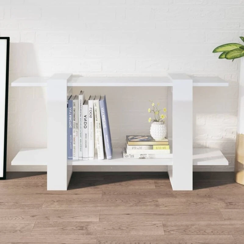 Image of VIDAXL Vidaxl - Book Cabinet High Gloss White 100x30x51cm Engineered Wood 8720286842706