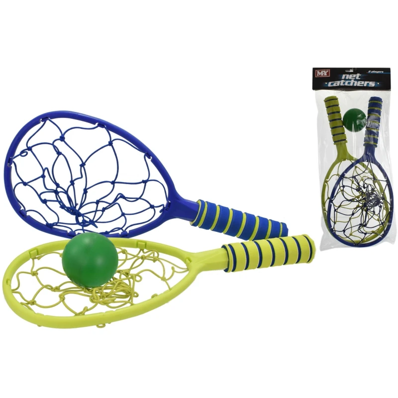 Image of Kandytoys NET CATCHERS RACKET SET WITH FOAM HANDLES Multi Colour unisex 46 x 21 x
