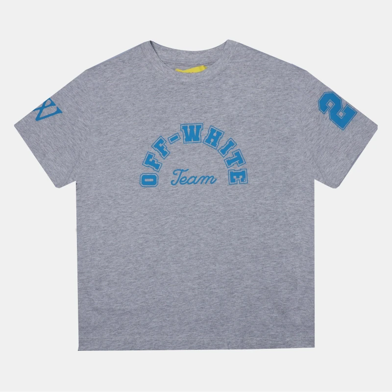 Image of Off White Kids T-Shirt Melange Grey male 4 Yrs