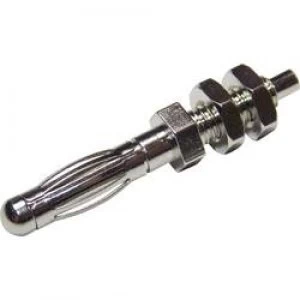 Image of Jack plug Plug straight Pin diameter 4mm Silver SCI