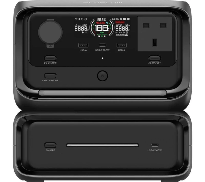 Image of ECOFLOW RIVER 3 Max Bundle 572 Wh Portable Power Station, Black 4895251628037