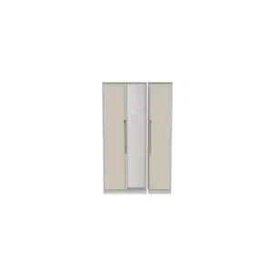 Image of Welcome Furniture Barquero Tall Triple Mirrored Wardrobe - Kashmir Matt