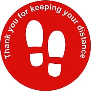 Image of Trodat Floor Sticker Thank you for keeping your distance Vinyl 40 x 40 cm