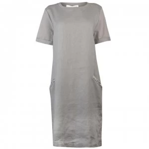 Image of Oui Pocket T Shirt Dress - 9312 Smoke Grey