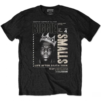 Image of Biggie Smalls - Life After Death Tour Unisex Large T-Shirt - Black