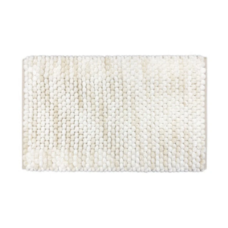 Image of Allure Bath Fashions Marl Chunky Bobble Bath Mat Non Slip - Natural