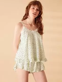 Image of Accessorize Ditsy Ivory Vest Set, White, Size XL, Women