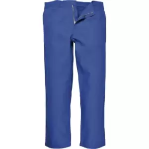 Image of Biz Weld Mens Flame Resistant Trousers Royal Blue Medium 32"