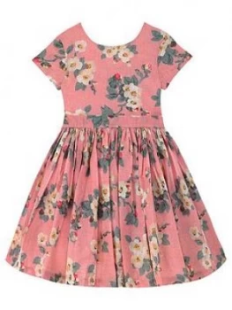 Image of Cath Kidston Girls Mayfield Blossom Dress - Pink, Size 7-8 Years, Women